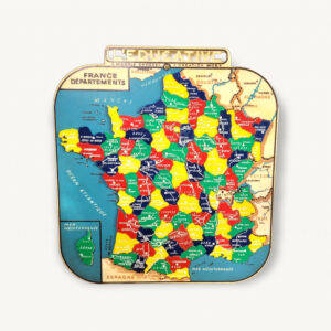 Jouet ancien carte leducative puzzle 1960 01