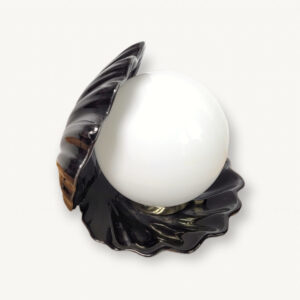 Lampe globe vintage coquillage ceramique 01