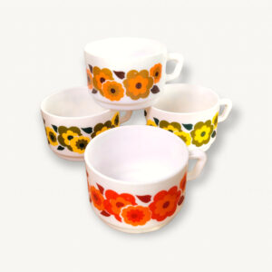 Paire tasses lotus vintage 1970 01