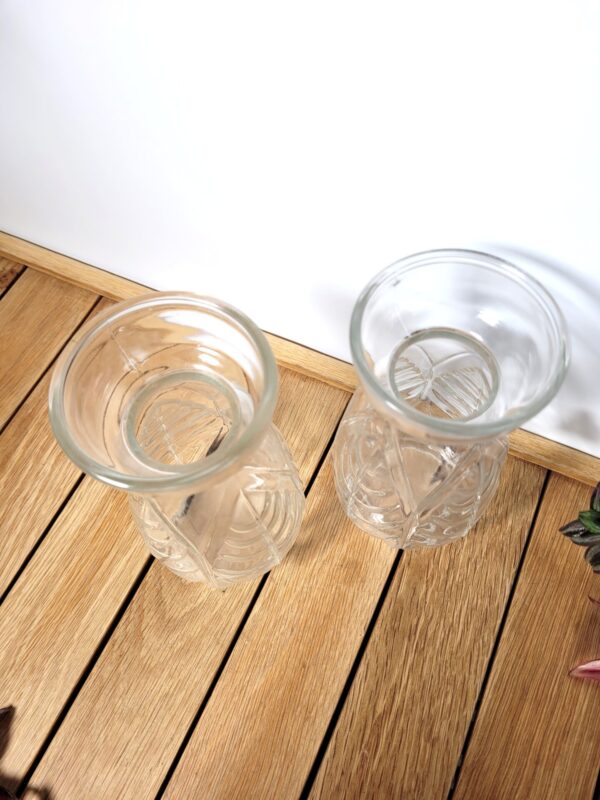 Paire vases vintages bulbes jacinthe 03