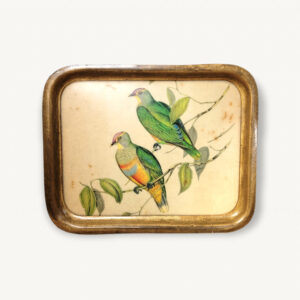 Plateau oiseaux vintage en fibre 01