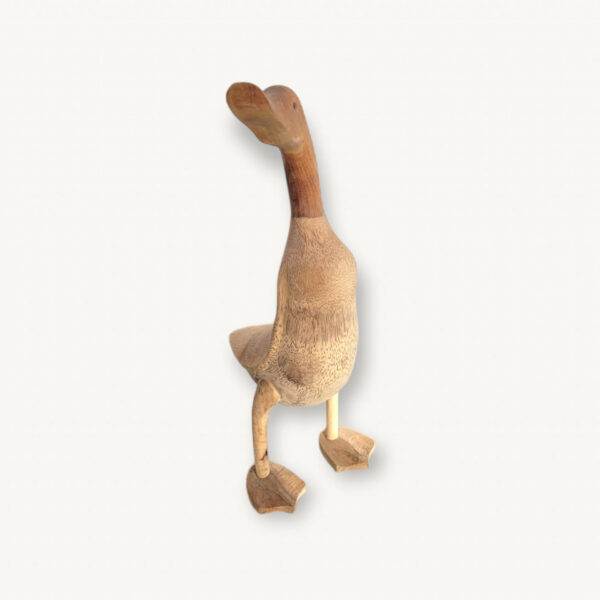 Sculpture oiseau canard oie bois brut 3 01