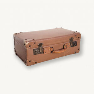 Valise en carton ancienne taupe 01