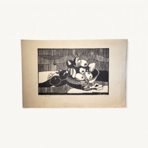 Andre Louvet estampe gravure nature morte signee 01