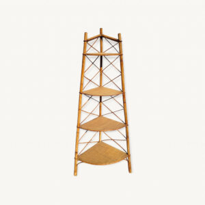 Etagere dangle en rotin 1960 01