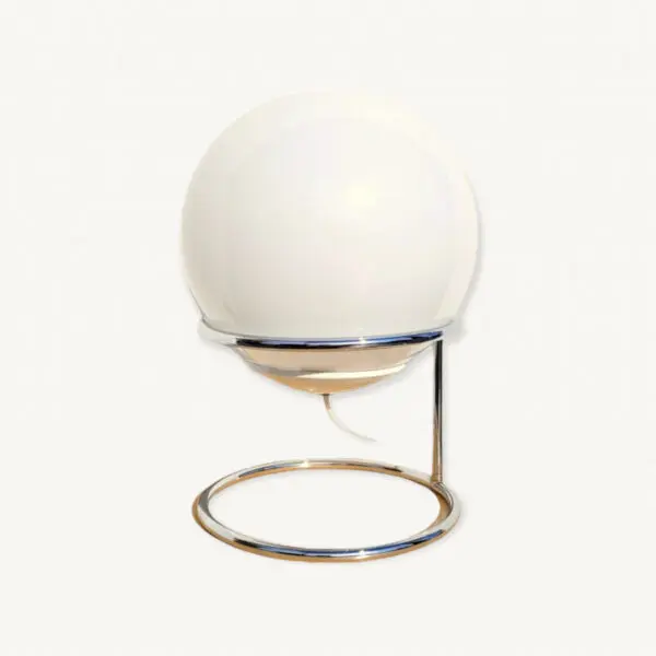 Lampe boule space age 1970 chrome 01