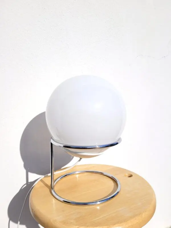 Lampe boule space age 1970 chrome 03