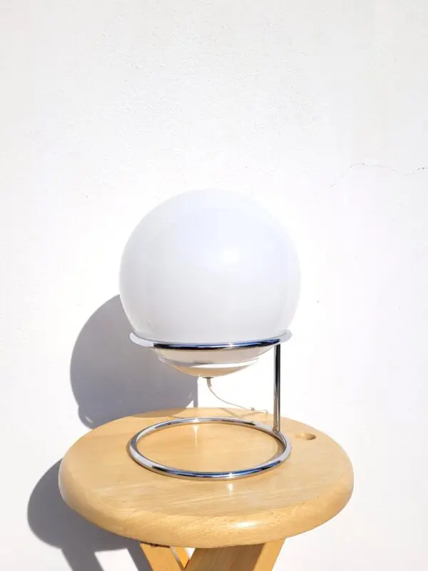 Lampe boule space age 1970 chrome 07