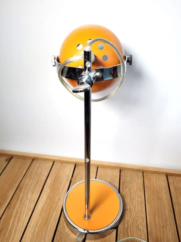 Lampe eyeball orange Space age 05