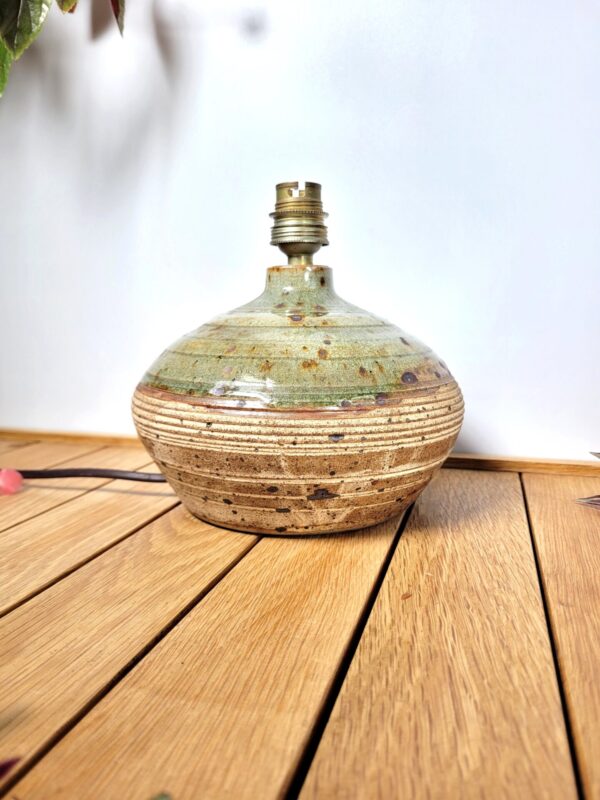 Lampe vintage en ceramique et corde 04