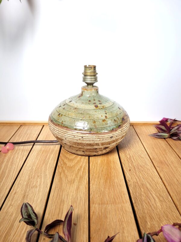 Lampe vintage en ceramique et corde 05
