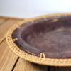Plat ou corbeille vannerie et ceramique 30cm 03