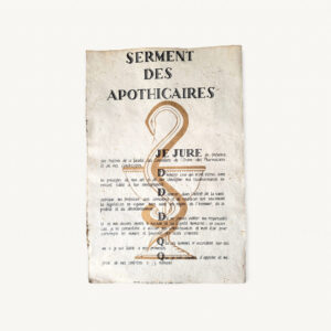 Affiche serment apothicaire 01