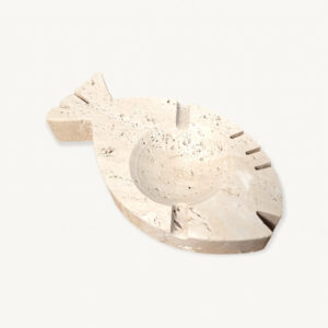 Cendrier vide poche en marbre travertin 1970 01