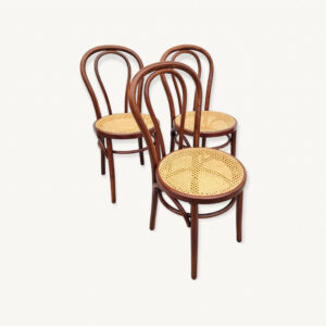 Chaises bistrot cannage et bois courbe 01
