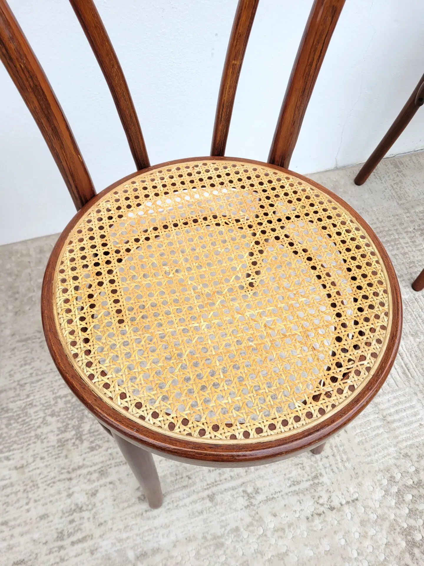 Chaises bistrot cannage et bois courbe 03