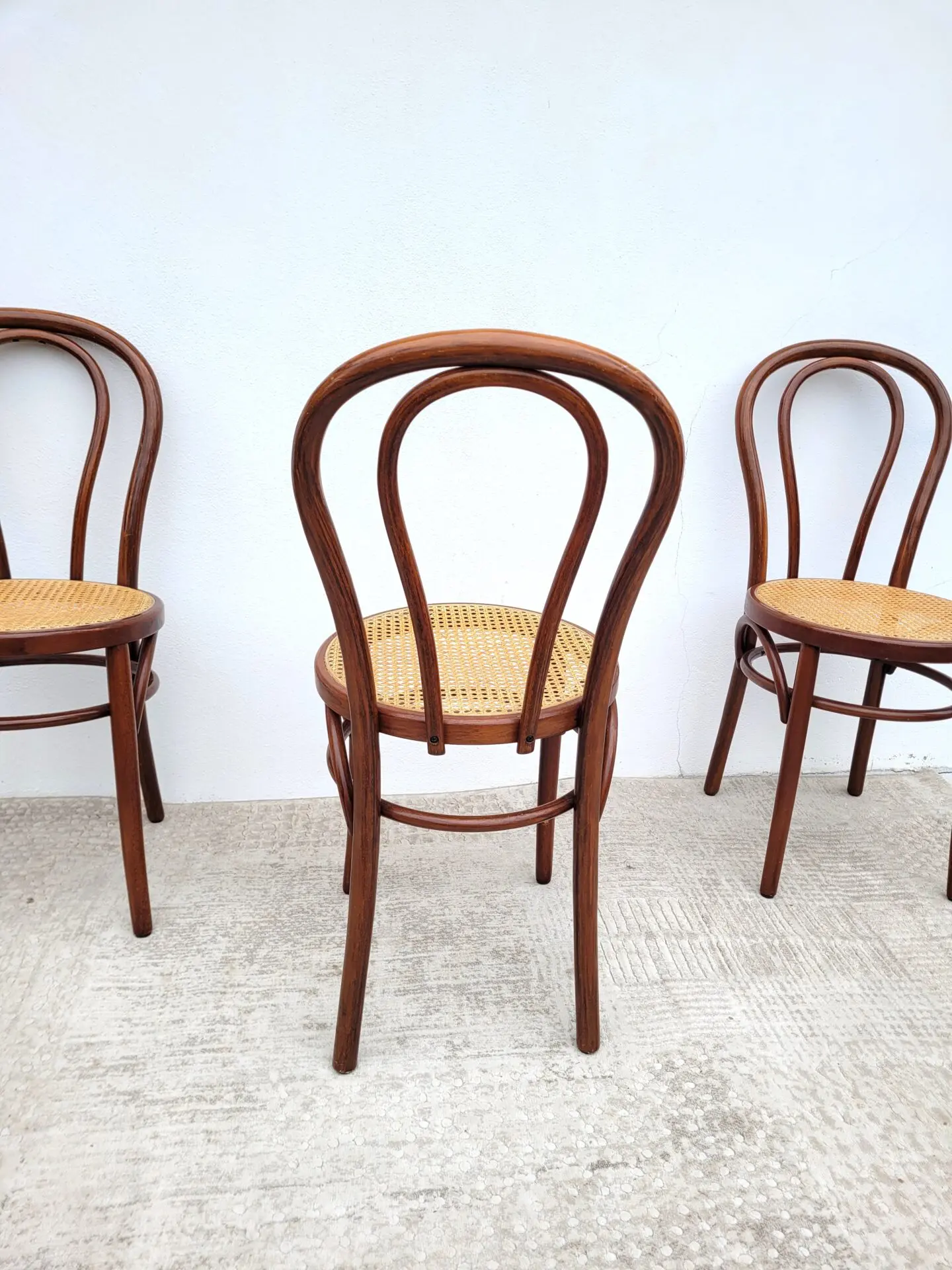 Chaises bistrot cannage et bois courbe 04