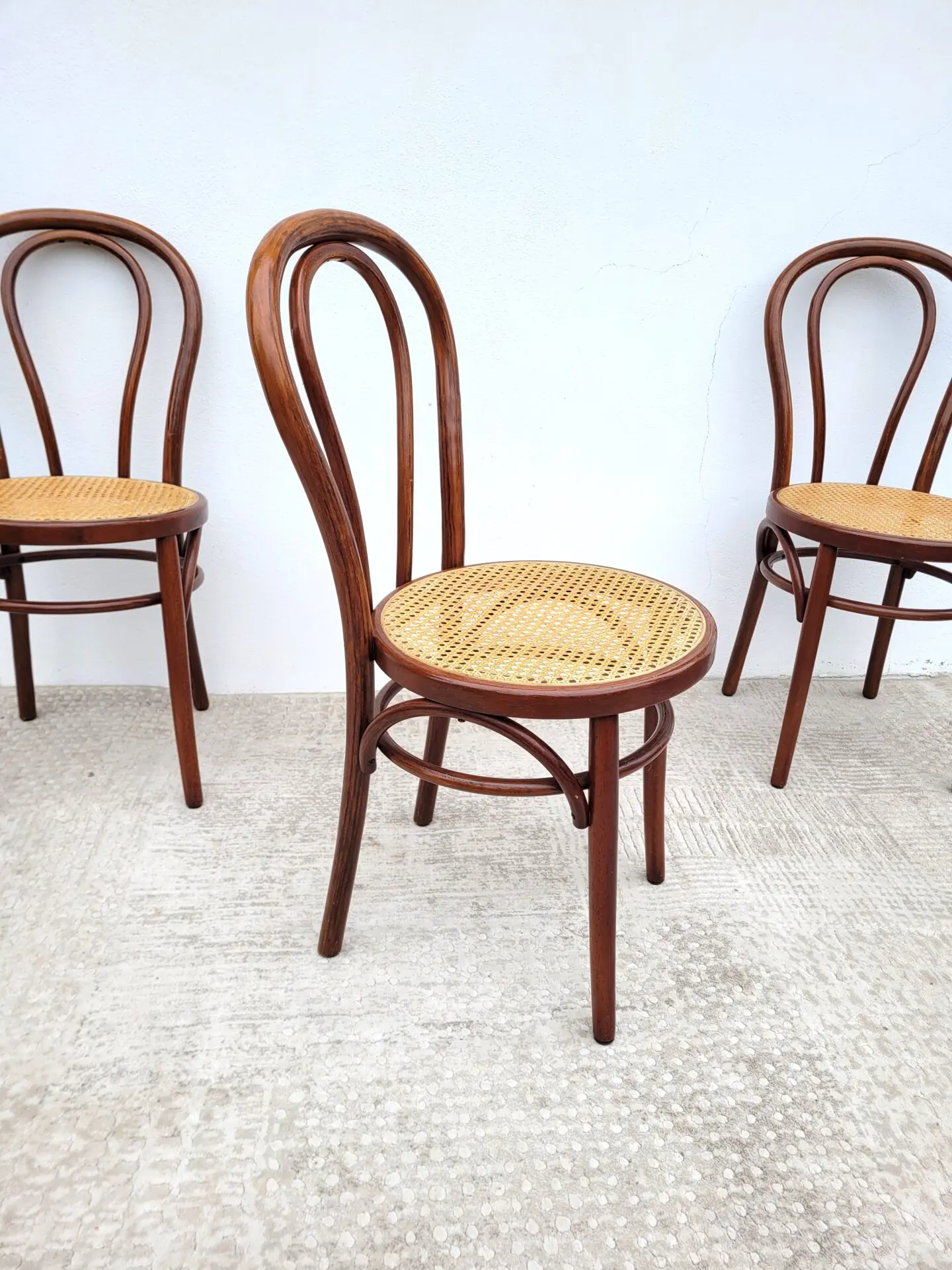 Chaises bistrot cannage et bois courbe 05