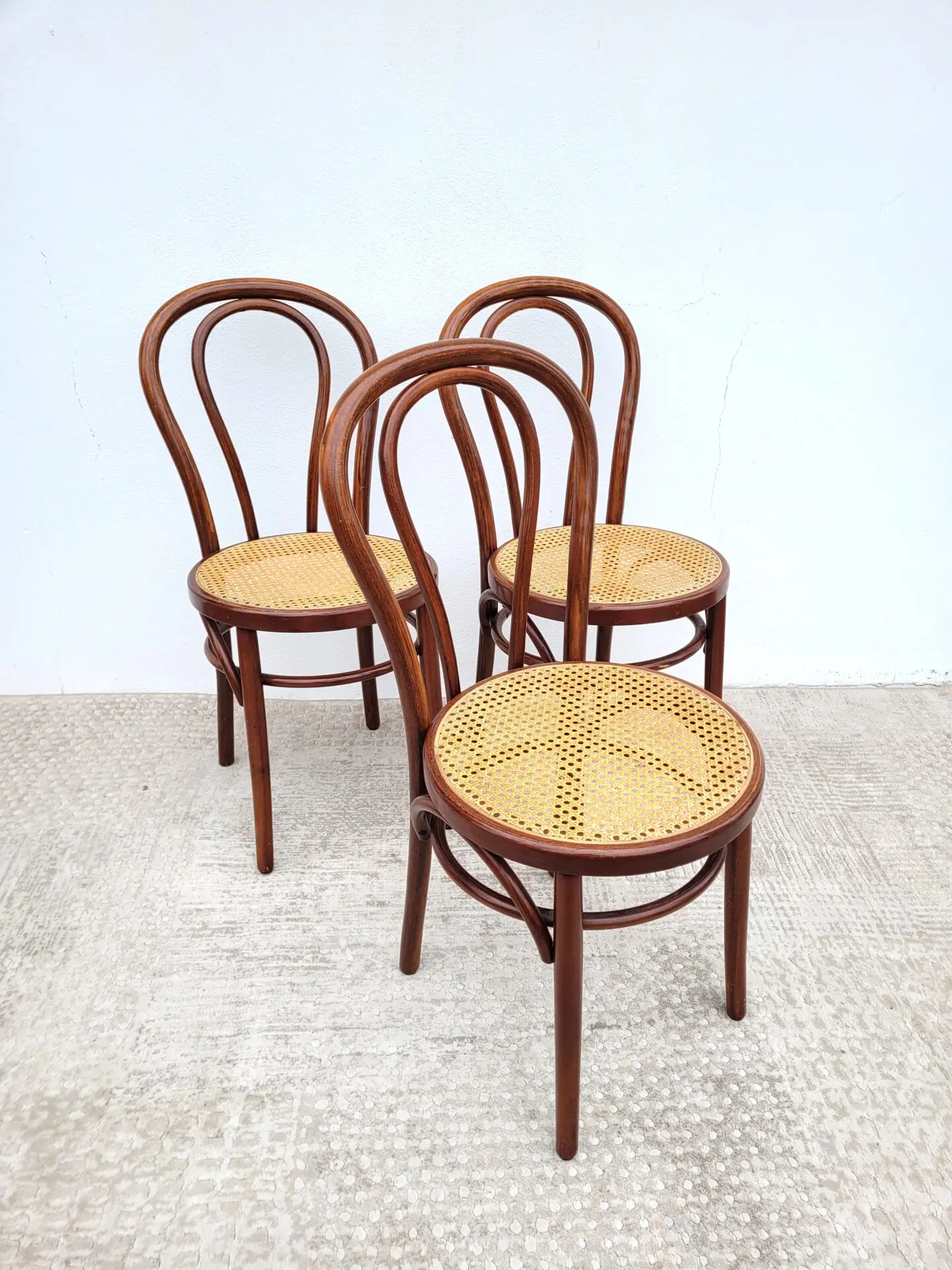 Chaises bistrot cannage et bois courbe 06