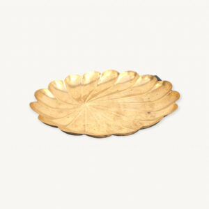 Corbeille feuille laiton centre de table 01