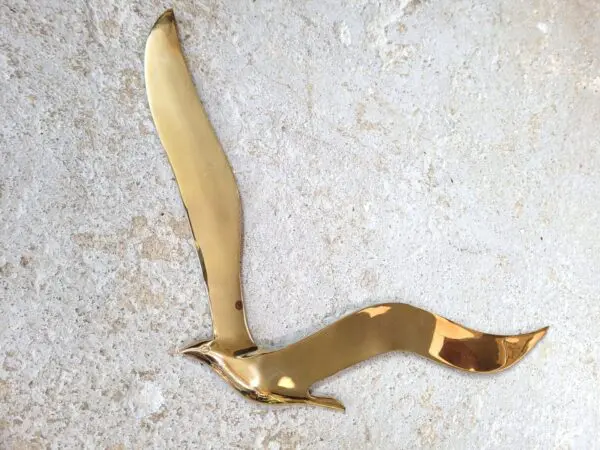 Envolee de 3 mouettes ou hirondelles en laiton 04