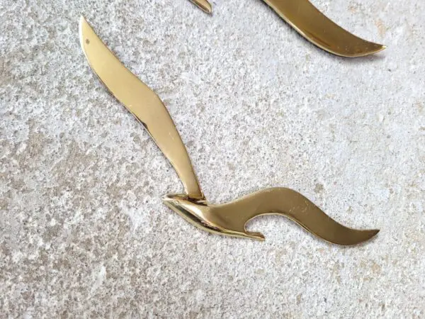 Envolee de 3 mouettes ou hirondelles en laiton 06