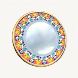 Miroir ceramique emaux dore 24K Espagne 01
