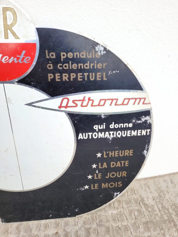 Plaque publicitaire horloge FFR 1960 06