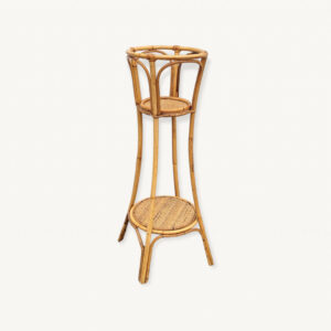 Porte plantes en rotin vintage 01