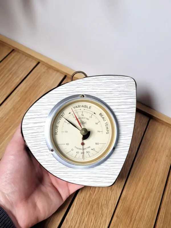 Thermometre barometre en formica 1960 02