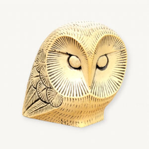 Chouette stylisee en resine 01