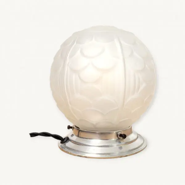 Lampe a poser globe Art Deco vintage 01
