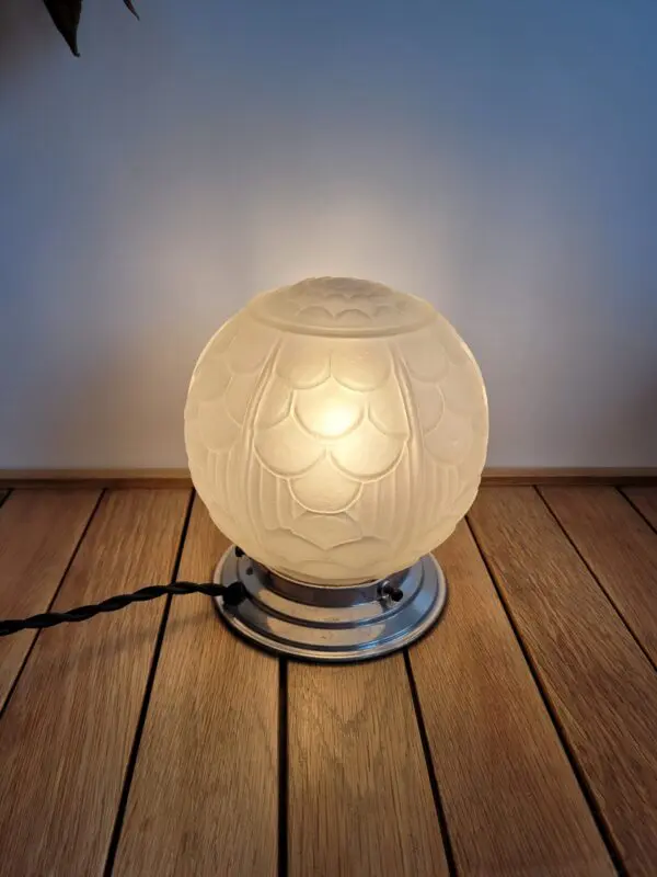 Lampe a poser globe Art Deco vintage 03