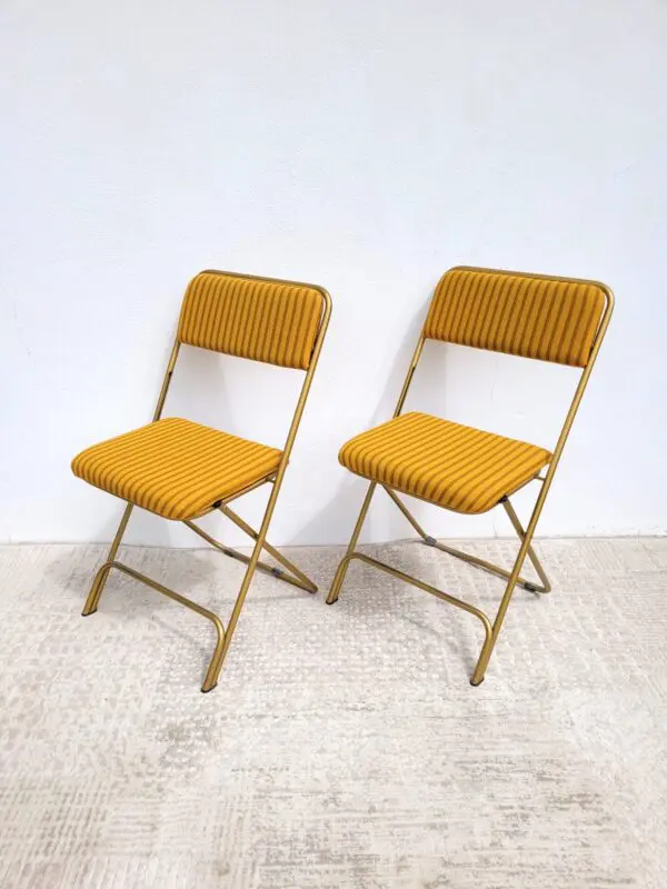 Paire chaises pliantes Lafuma Chantazur vintage 07