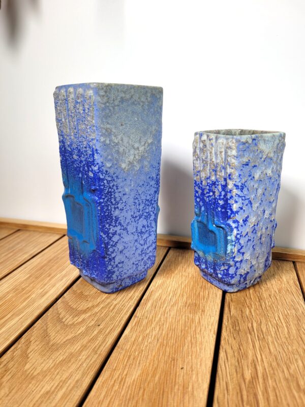 Paire petits vases bleus Outremer 04
