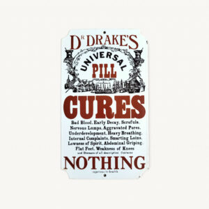 Plaque emaillee Dr Drakes 01