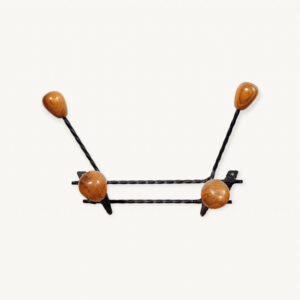 Porte manteaux mural en bois 1960 01