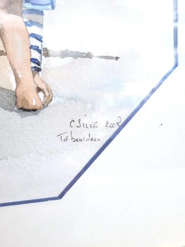 Tableau aquarelle C Silve Trebeurden Bretagne 04