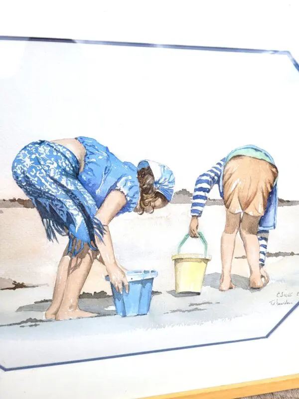 Tableau aquarelle C Silve Trebeurden Bretagne 05