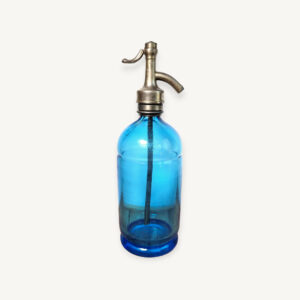 Ancien siphon de bistrot bleu eau de seltz 01
