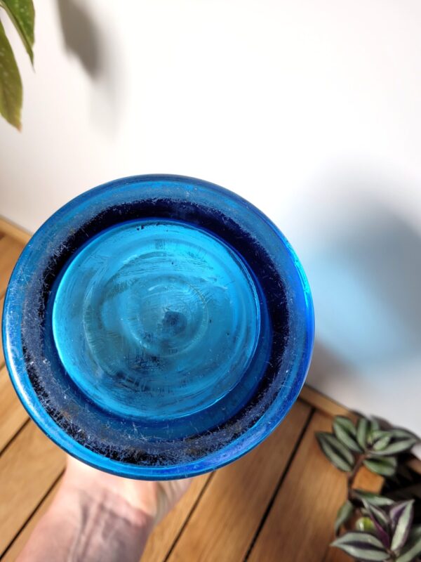 Ancien siphon de bistrot bleu eau de seltz 02
