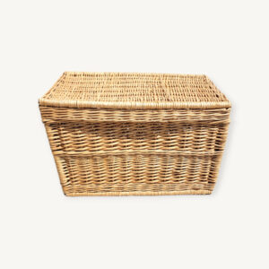 Coffre malle en osier rotin 01