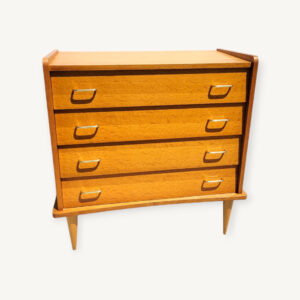 Commode vintage 4t chêne clair 1960 01