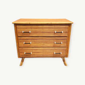 Commode vintage en rotin 1960 01