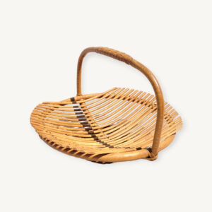 Corbeille à fruits en rotin 1960 01