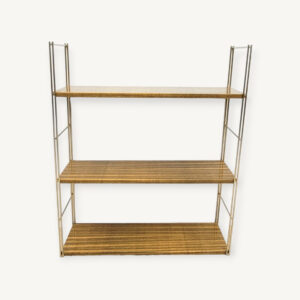 Étagère murale string dorée 1960 01