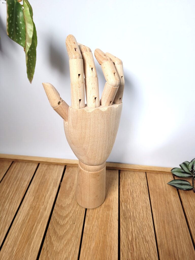 LJBOZ Modèle De Main en Bois, Main Articulée en Bois Gauche