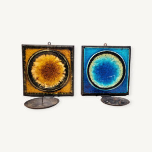 Paire d'appliques bougeoirs scandinave par Konrad Galaaen 1960 01