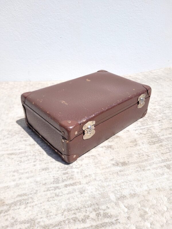 Petite valise ancienne marron 04