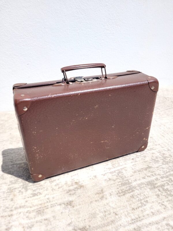 Petite valise ancienne marron 05